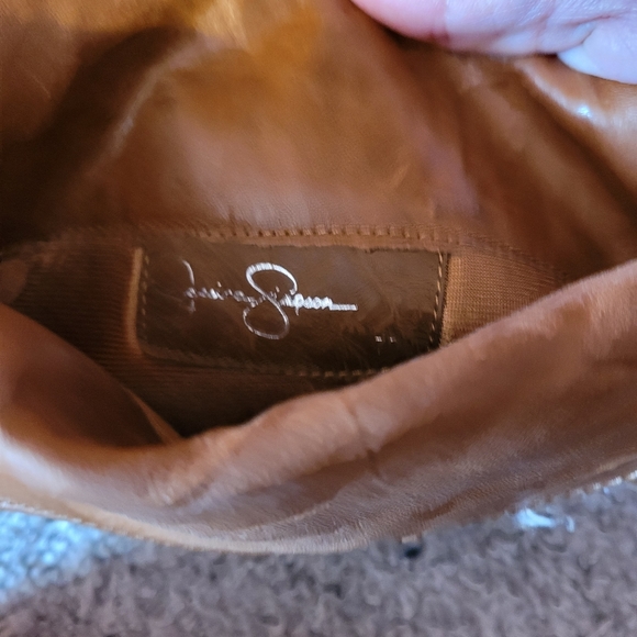 Jessica Simpson  Platform High Heel High Boot Brown Size 7B Leather Outer Anne - Picture 4 of 8